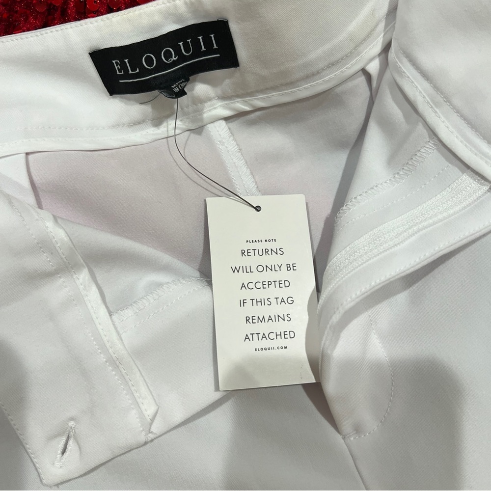 ELOQUII white wide leg trousers - Picture 4 of 4